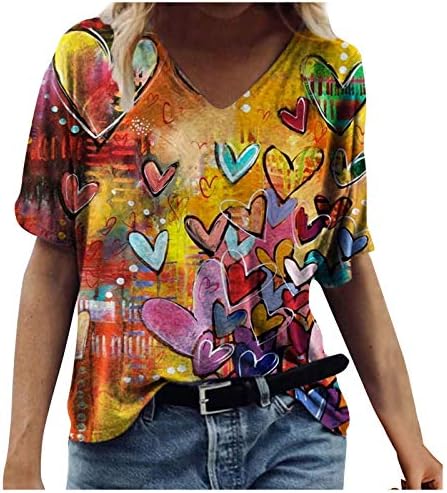 UIKMNH ženski bluze opušteni fit pamučni ljetni pola rukava 1/2 rukava za rukave na vrhunskoj sunčanoj