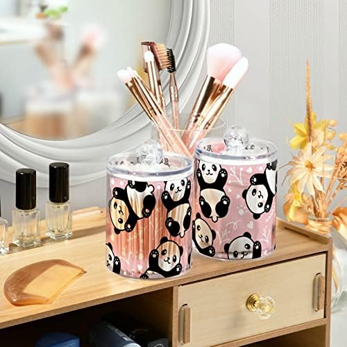 Slatka crtani panda pamuk držač kupaonica posude za kupatilo sa poklopcima set pamučni kuglični