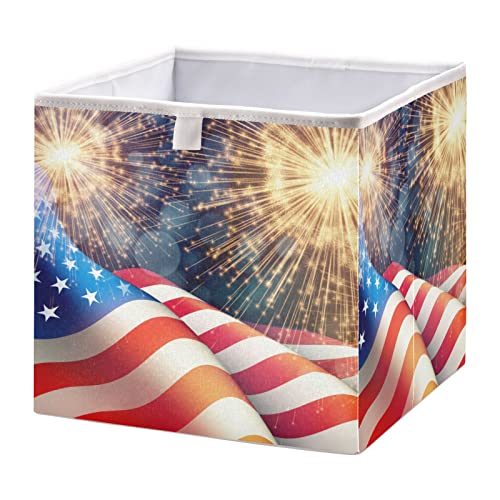 USA zastava Neovisnost dan Cube Skladište bin Sklopivi kockice za skladištenje Vodootporna