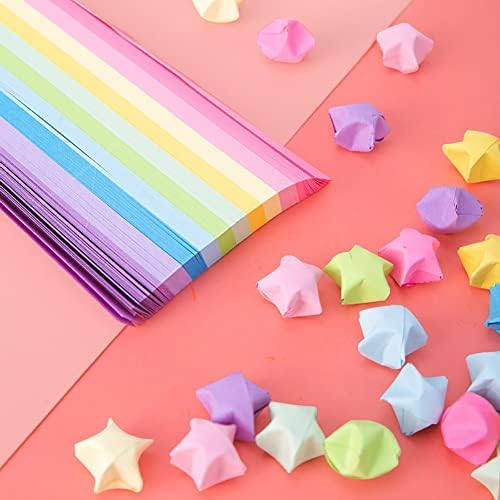 GSHLLO 540 listova zvijezda papir trake Lucky Star origami zanat preklopni papir Dvostrani ručno rađeni origami DIY Creative origami za ručne izrade Ljubičasta