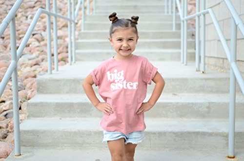 Olive Loves Apple Youth Big Sister trudnoća Announcment T-Shirt for Youth Girls Sibling Outfits