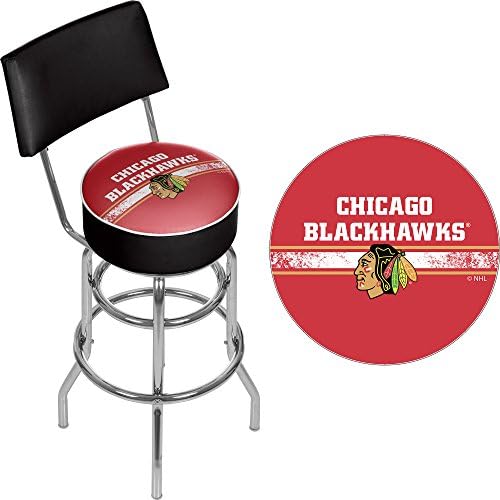 Zaštitni znak Gameroom NHL Chicago Blackhawks okretna barska stolica sa leđima