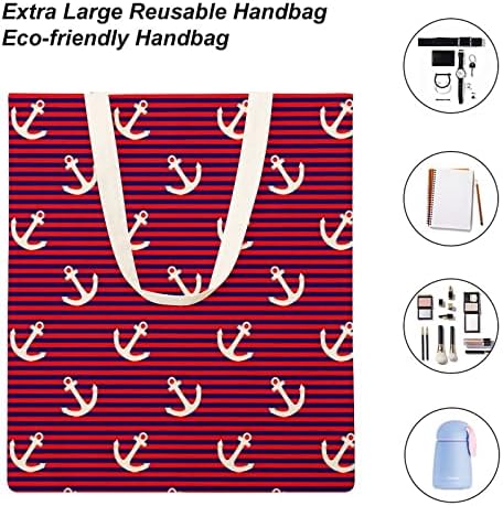 Pruge i sidrena Platnena torba za višekratnu upotrebu torba za namirnice torba za kupovinu sa ručkama