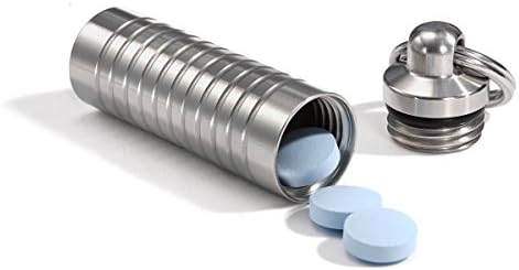 Cielo držači za pilule-tanka jednokomorna kutija za ključeve od nerđajućeg čelika-kutija za pilule za hitne slučajeve ili dnevne lekove-proizvedeno u SAD!
