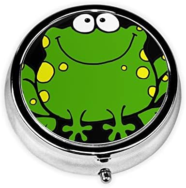 Slatka okrugla kutija za žabe, uniseks Mini prenosiva kutija za pilule za dom, ured i putovanja