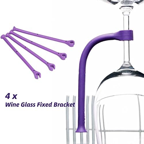Držač stakla za vino, fleksibilni 4kom držač pehara zaštita mašine za pranje sudova stakla za vino za upotrebu u kućnom baru