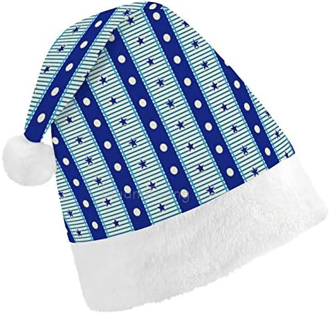 Božić Santa šešir, grafika Stripe Božić Holiday šešir za odrasle, Unisex Comfort Božić kape za Novu godinu svečani kostim Holiday Party događaj