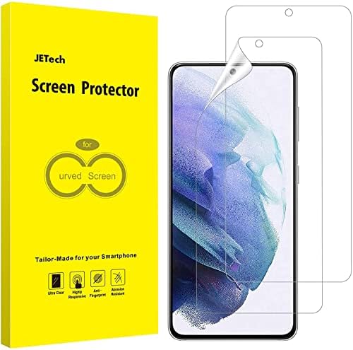 JETech zaštitnik ekrana kompatibilan sa Samsung Galaxy S21 5G 6.2-inčnim, HD jasnoćom, fleksibilnim TPU filmom kompatibilnim sa senzorom otiska prsta, 2 pakovanja