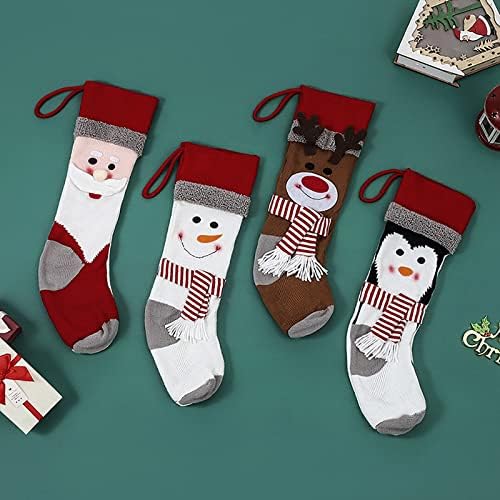 Božićne čarape 18 Velike božićne čarape Božićni santa Snowman Penguin ukrasi Naslovna zabava Pokloni