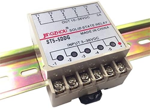 1pc 5DDG 5 kanalna Din šina SSR petostruki pet ulaz 3~32VDC izlaz 5~36VDC jednofazni DC Solid State Relay