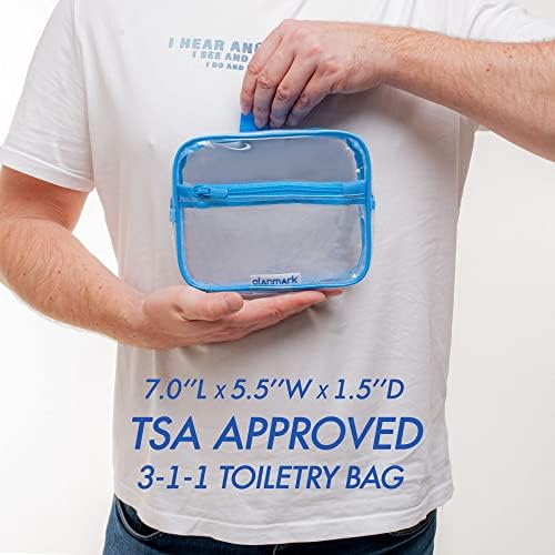 TSA odobrena toaletska torba 3-1-1 Clear Travel Cosmetic Torba sa ručkom - kvarca Veličina vrećica sa patentnim