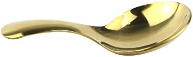 Woogim Mini kašike sa kratkom ručkom od nerđajućeg čelika za kafu espresso kašike okrugla glava 5 kom titanijum zlato