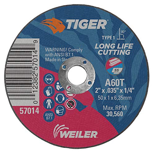 Weiler 57014 2 x .035 Tiger AO tip 1 kotač za rezanje, A60T, 1/4 A.h.