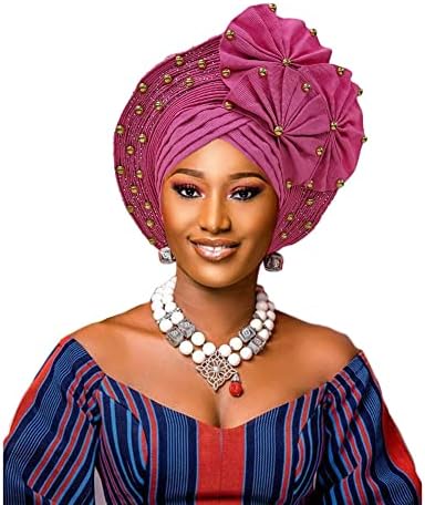 Afrička Headtie Auto Gele Tradicionalna Nigerija Wedding Head Wrap Za Žene