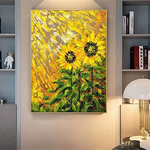 ZJHYXYH suncokretovo polje pejzaž ručno rađeno ulje na platnu dnevni boravak bez okvira farbanje doma dekor
