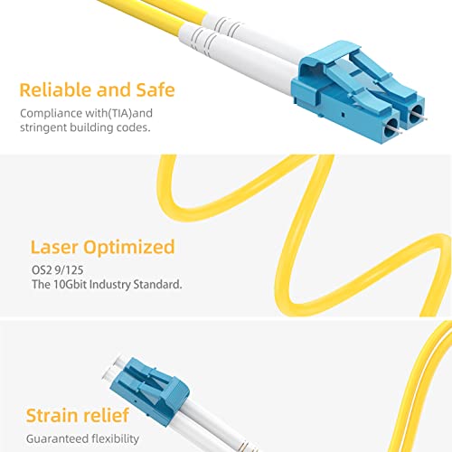 LC do LC FIBER PATCH OS2 kabel, 2 metar jedno režim vlakno vlakno DUPLEX optički zakrpa kabel kabela 9 / 125μm