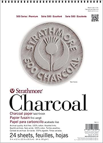 Strathmore Paper 500 serijski ugljen, 18 x24, bijeli, 24 listova