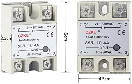 UNCASO SSR-10AA SSR-25AA SSR-40aa AC kontrola AC Bijela školjka jednofazni relej čvrstog stanja sa plastičnim