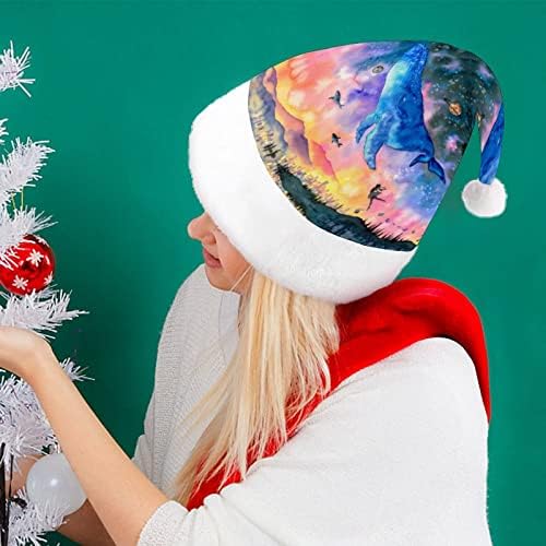 Whale ronjenje u Fantasy Space Božić šešir Santa šešir Funny Božić kape Holiday Party kape za žene / muškarci