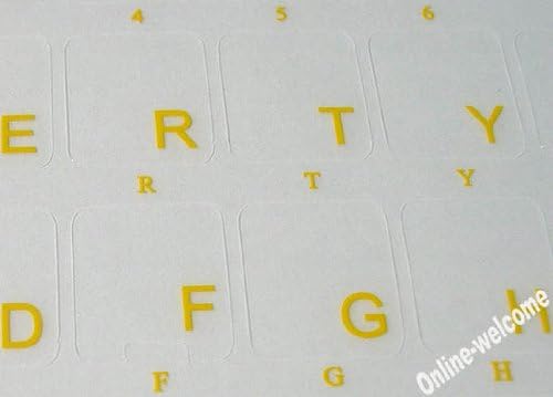 Norveški transparentan sa žutim slovima tastatura naljepnice za laptop desktop računara klavijature