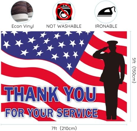 Pozadina Dana sjećanja 7x5ft Hvala vam na pozadini službe Hvala veteranima baner za zaposlene u vojnoj vojsci