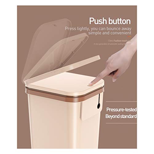 Dypasa smeće Can Spring Cover kantu za smeće može otmjen priručnik s poklopcem, košarom za otpadnu papir, dostupnu vrećicu za smeće, brza brtva 11l korpa za otpad
