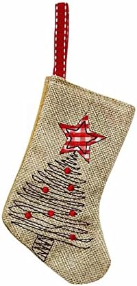 Nekoliko smiješno božićno stablo mantel prozorske čarape Dekorativne veseljene veze. Mantel Viseći božićne