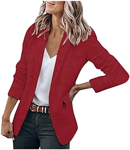 Plus size Blazer jakna za žene Čvrsti tunički kaput Business casual gornja odjeća Moda Jednostavni bluže dugi