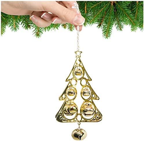 Jasno kristali za kačenje Božić zvono ukras Božić drvo u obliku Metal privjesak ukras božićno drvo zvono ukras