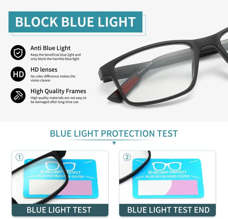 IVNUOYI 4 pakovanja naočale za čitanje plavih svjetla Čitači za muškarce, lagane naočale sa opružnim šarkama