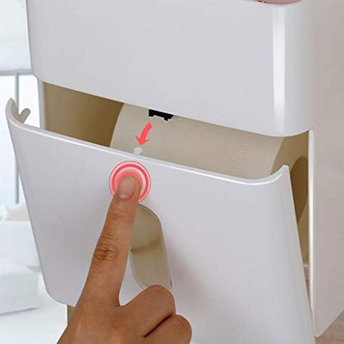 SXNBH Držač za bijeli toaletni papir - bez probijanja vodootporni zidni toaletni držač za papir