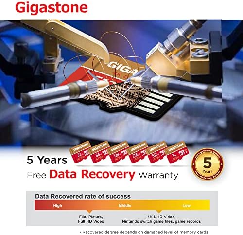 [5-yrs Free Data Recovery] Gigastone 1TB Micro SD kartica, 4K kamera Pro, 4K video snimanje za GoPro, DJI,