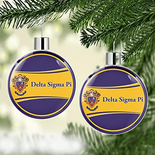 Delta Sigma Pi bratstvo okrugli ravni ukras za jelku ukras za drvo Party kućni odmor dekor