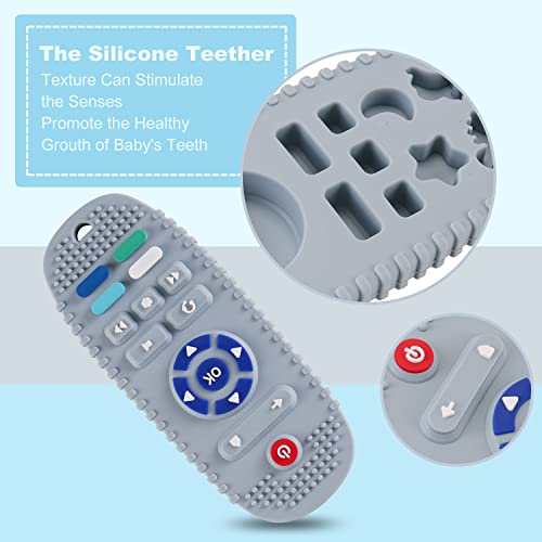 Igračke za izbijanje zuba za bebe 6-12 meseci, mekani silikonski daljinski upravljač za bebe