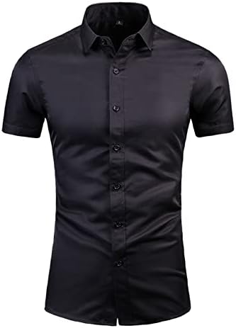 BMISEGM MENS košulja Ljeto Novo Muške Slim Print Majica s kratkim rukavima Plus size Modne Ležerne