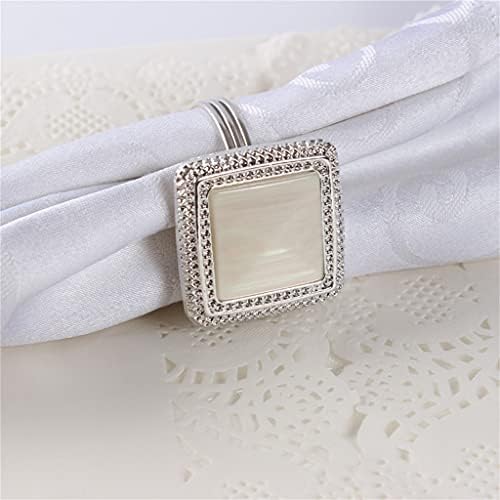 Walnuta 10 komada hotela Vjenčanje banket ubrus prsten sa salvetnom kopčom Srebrni ornament prsten sa salvetom