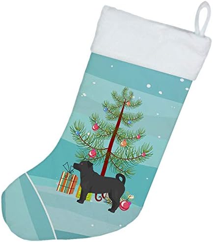 Caroline's bysures CK3844CS balck Jug božićno drvsko božićne čarape, kamin Viseći čarape Božićna sezona