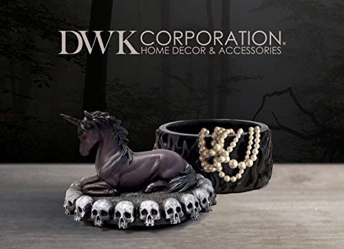 DWK - Mystic Jewels - kolekcionarska crna kutija za uspomenu jednoroga-crna kutija za sitnice