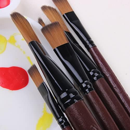 6pcs najlonska olovka za kosu ravna vrh četkica akrilna guaache akvarel ulje slikarstvo umjetnička