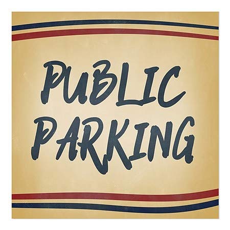 CGsignLab | Javni parking -Nostalgia Stripes Cling Cling | 24 x24