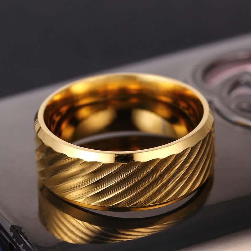 Koleso 8mm Zlatni prsten u boji Vodeni prstenovi za muškarce i žene-17491