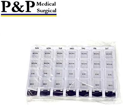 Sedmična AM/PM kutija za pilule prijenosni putni recept & amp; Organizator futrola za lijekove s velikim