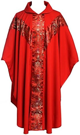 BLESSUME Church ruho svećenstvo Chasuble Katolička masovna Odjeća, Crvena, jedne veličine