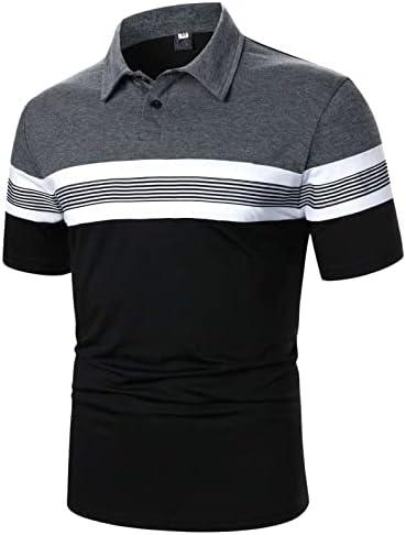 Muške polo majice-kratka rukava za golf majica ljetna kontrast boja obične fit majice