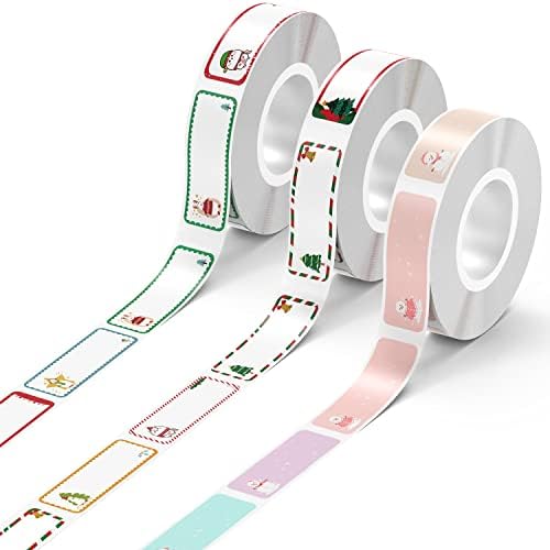 3 Roll za poklon Božić serije Pattern Label Maker traka za Marklife P11 & amp; P12,14mm * 40mm150 oznake/Roll