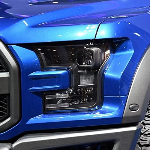 LYLCO 2 kom Zaštitna folija za farove automobila transparentna Crna TPU naljepnica,za Ford F150 2015-2020