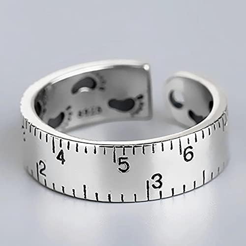 Prstenje za vjenčanje i angažovanje Ruler Digitalni prsten mjerenje otvaranja Ring Vintage Lady Mali kreativni prstenovi