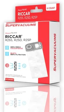 Supervacuums Deluxe HEPA vrećice za usisivače za uspravne usisivače serije Riccar R25 / uspravne vakuumske