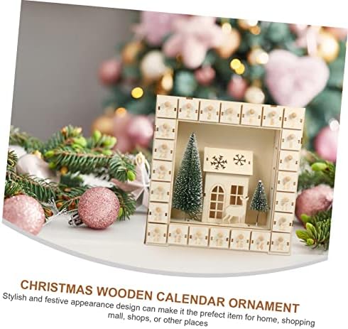 PRETYZOOM 2 kom up Tree Day Holiday kaki dekorativna ladica sa kalendarom svjetlo poklon dekoracija