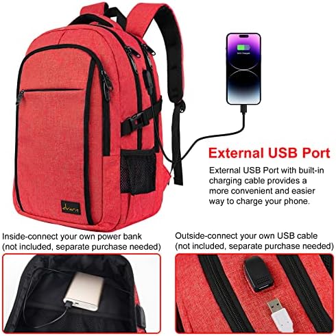 Ruksak za laptop DVARN za muškarce i žene, vodootporni ruksak za prijenos računala sa USB priključkom